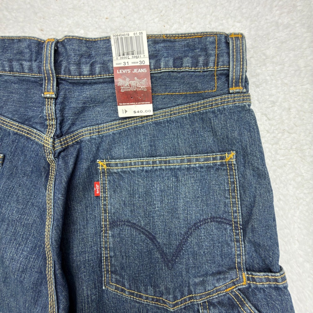 Levis 640‎ Carpenter Loose Straight Jeans Mens 31x30 Blue Denim Workwear NWT